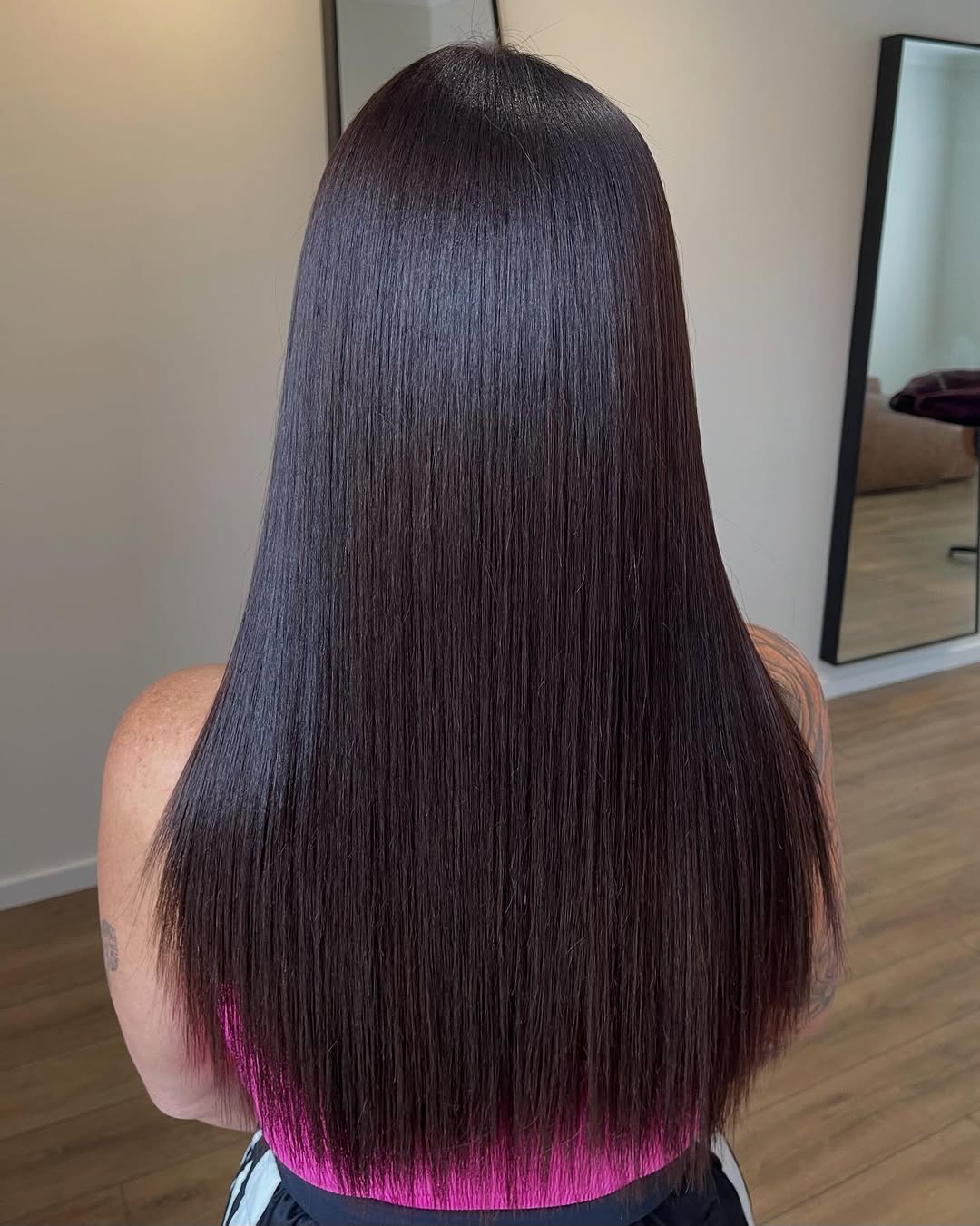 Deep Brunette with Colour Pop Underlayer